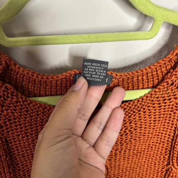 Kate Landry Orange Short Sleeve Sweater Sz XL - Picture 6 of 11